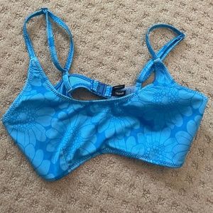 Triangl Blue Floral Swim Top Size S++